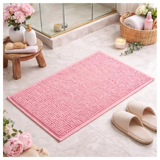 Tapete Rosé Antiderrapante e Absorvente