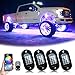 RGB LED Rock Lights Néon De Voiture Imperméable Sous Glow Light Kits Châssis De Voiture Lumière Underglow pour Voiture Bas Underglow Atmosphère Décorative