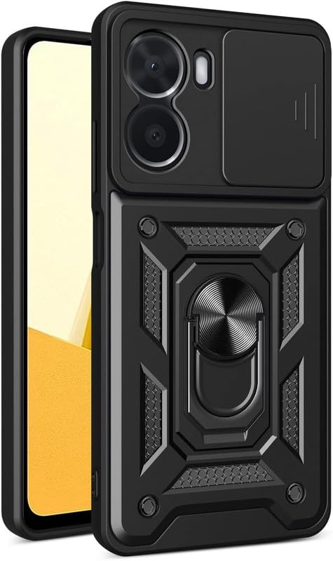 SmartLike Robot Ring Thunder Case, Shockproof Hybrid Kickstand Back Case Defender Cover for Vivo T2X 5G - Black (Sliding Camera Window) (B0CNPZRDZ3) Amazon Price History, Amazon Price Tracker