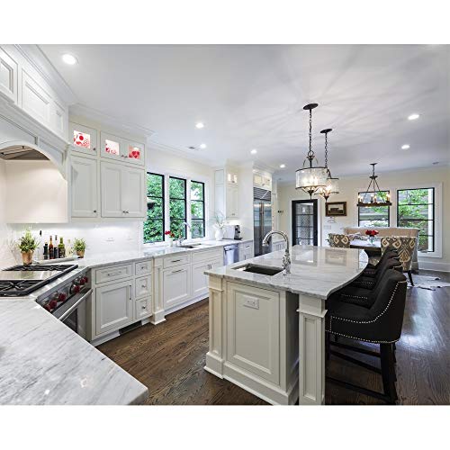Image of HALO 4-inch Recessed LED Can Light - Retrofit Ceiling & Shower Downlight - 3000K - Baffle White Trim - 1 Pack