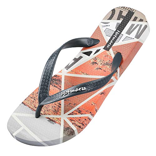 Hotmarzz Men's Colorful Mojave Desert Pattern Fashion Flip Flops Summer Sandals Beach Slippers Size 9, Mojave Grey