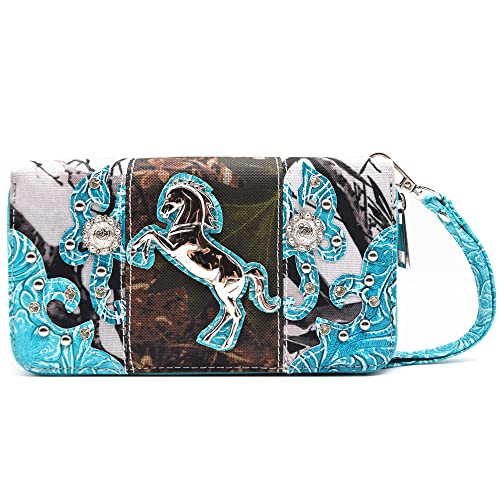 Bolso de hombro para mujer estilo western con diseño floral miniatura 3