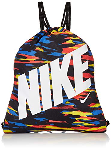 Nike Kids' Nike Gym Sack - All Over Print Spring 20, Black/Black/White, One Size