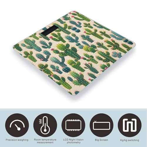 Báscula Digital de Baño Inteligente con Diseño Cactus miniatura 3