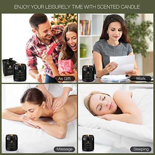 Scented Candles For Men - Lavender Eucalyptus Candles For Home Scented - Aromatherapy Candles Stress Relief Gift Graduation Gift For Women/Men Black Jar #TOP5