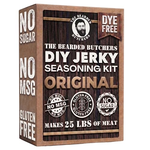 Bearded Butchers Original Jerky Seasoning DIY Kit – Easy DIY Jerky Making Kit for Beef, Deer &...