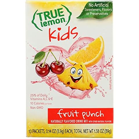 True Lemon Kids Fruit Punch Flavored Drink Mix Packets, 10 Count, 1.38 Oz (Pack of 12) Cover