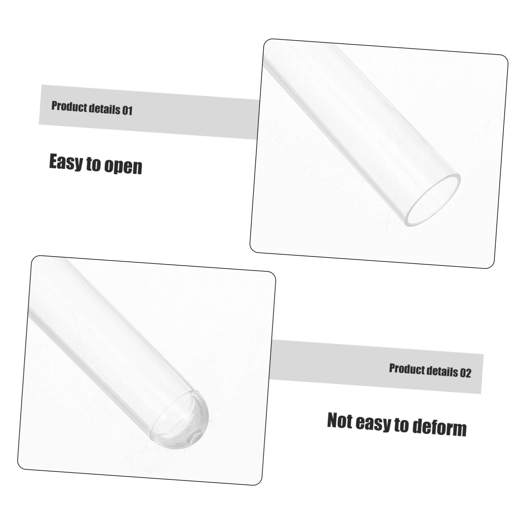 CHILDWEET 50pcs Experimental Packaging Test Tubes Plastic Test Tube Plastic Test Lab Tubes Tall Test Tubes for Plants Tube Container Plastic Tubes Test Tube Vases for Flowers Transparent