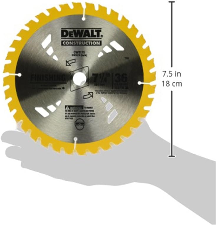 DEWALT Circular Saw Blade, 7 1/4 Inch, 36 Tooth, Thin Kerf Finishing (DW3176)