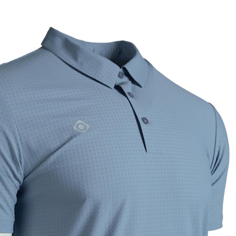 Izas Destin Polo Técnico de Hombre. Camiseta de Manga Corta Ligera y Transpirable para Actividades al Aire Libre y Uso Diario. Blue. XL