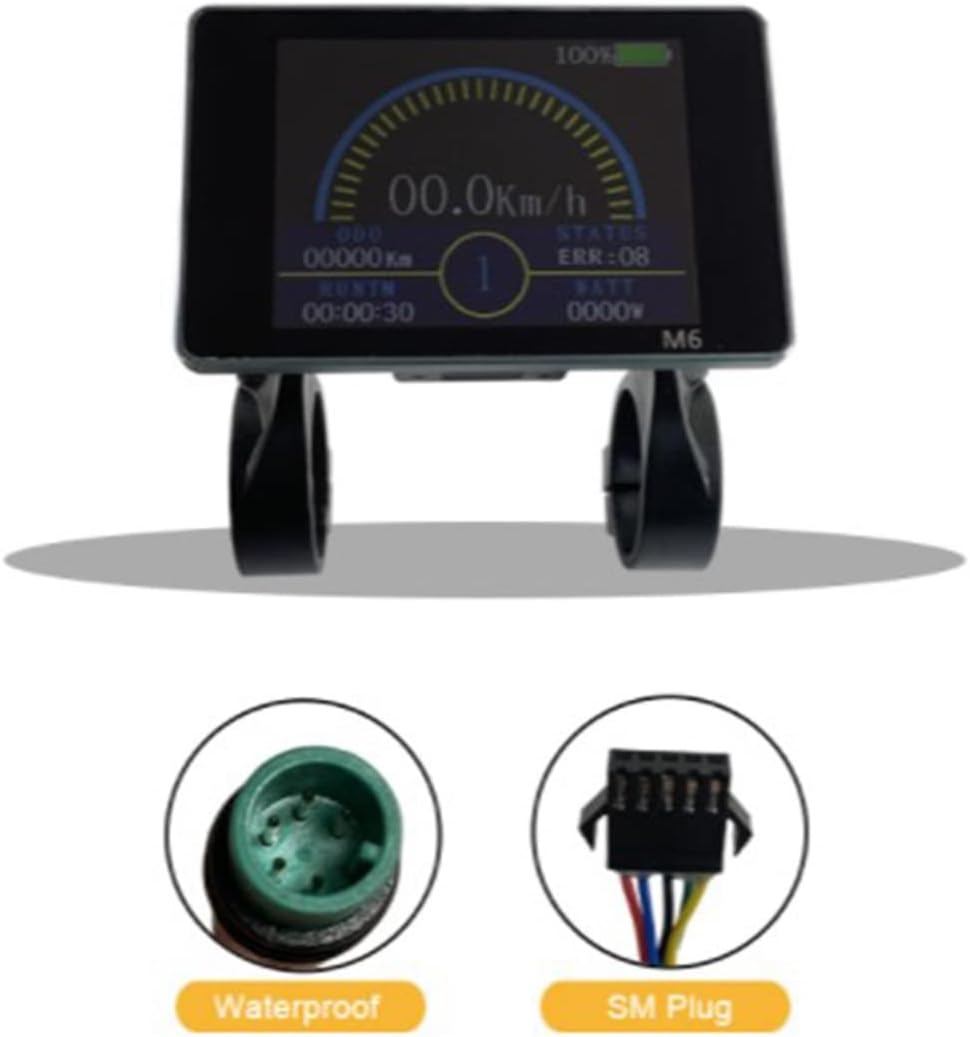 Duendhd M6 LCD Display with dimensions 96mm x 62mm and 22.2mm mounting aperture