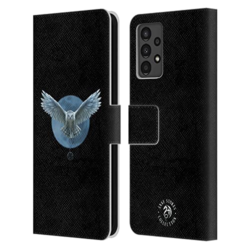 Étui Portefeuille Samsung A13 en cuir imprimé Anne Stokes Moon Hiboux