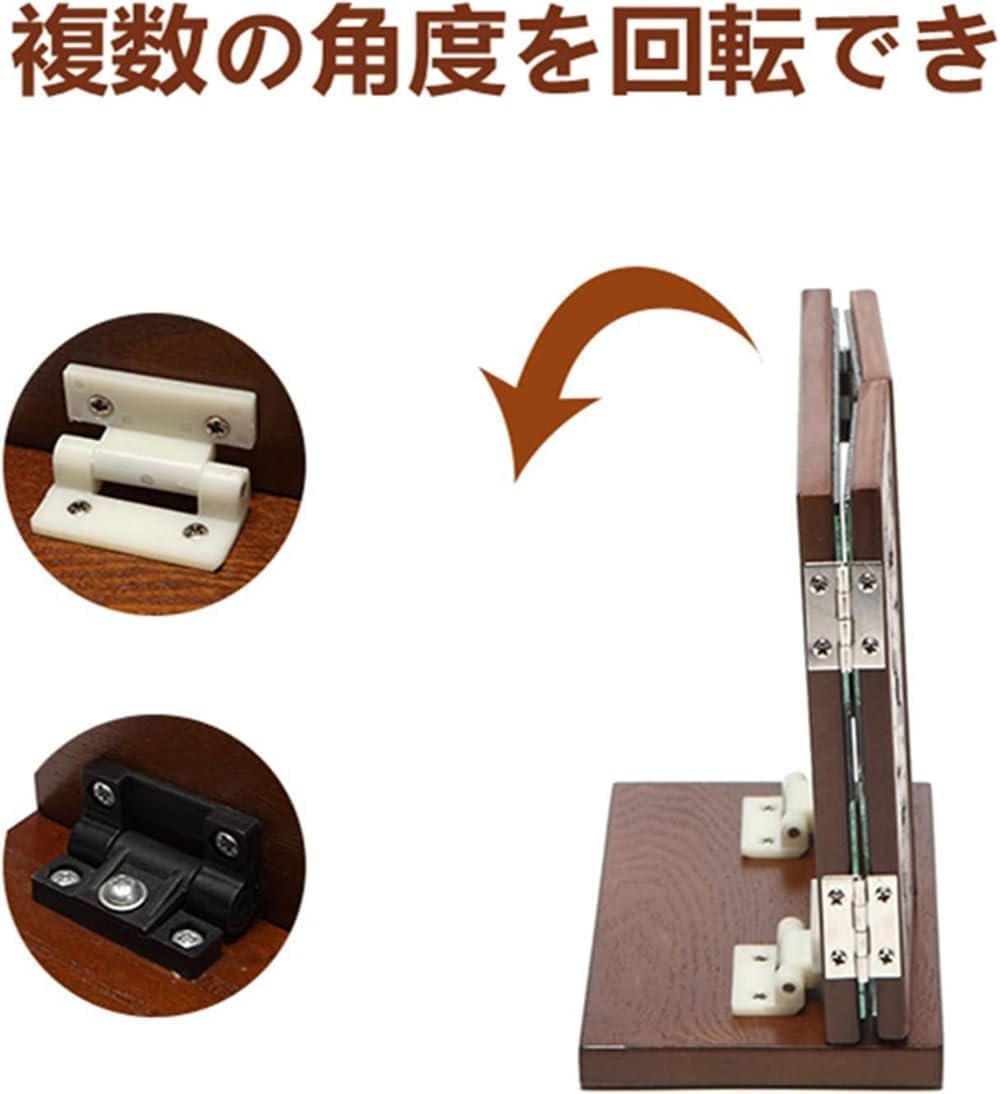 Amazon.co.jp: Scifimp 木製三面折りたたみ化粧鏡、デスクトップ