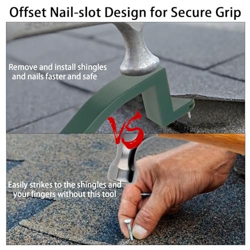 CYEAH Roof Shingles, Shingle Removal Tool, Roofing Tools, Pitch Hopper, Shingle Nail Installer, Roof Shingle Nail Puller, Nail Remover Pry Bar for Safe Roof Shingles Replacement - Image 6