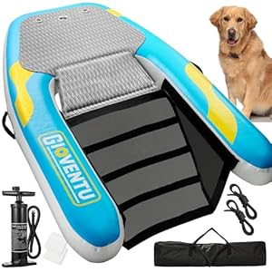 Inflatable Dog Pool Water Ramp, 62"x 40" Extra Large Dog Boat Ramp for Dogs Up to 220 lbs with Innovative 2-in-1 Ramp Assist, Protable Floating Puppy Ladder Docks for Pool Lake Inflatable Dog Pool Water Ramp 62x 40 Extra Large Dog Boat Ramp for Dogs Up to 220 lbs with Innovative 2 in 1 Ramp Assist Protable Floating Puppy Ladder Docks for Pool Lake