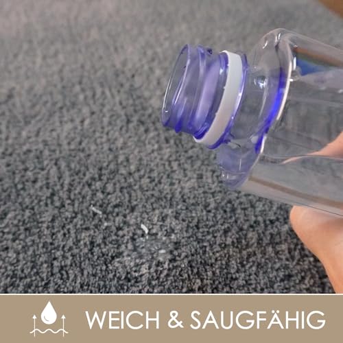 HiChiclife Fußmatte 40x60 cm Dunkelgrau – Schmutzfangmatte Waschbar rutschfest mit TPE Rückseite – Türmatte Eingang Innen – Fußabtreter für Haustür, Flur, Küche – Ideal für Haustiere & Kinder