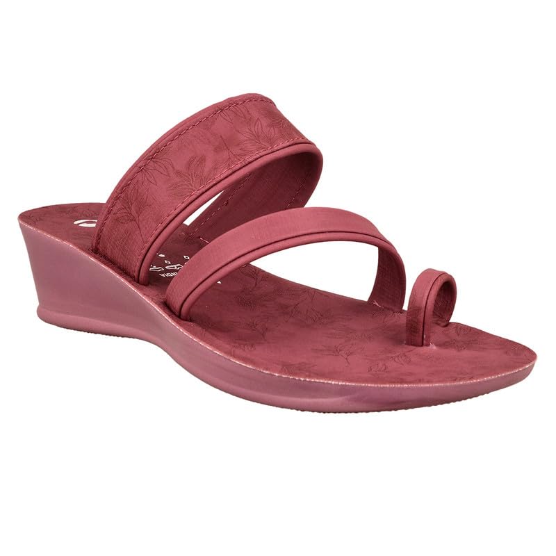 aeroblu Comfortable Mid Heel Slippers for Women | Flexible & Durable| Anti SKid & Lightweight Toe Ring Slip-On Flats for Girls | Ideal for Ethnic, Party & Casual Wear-picture-33
