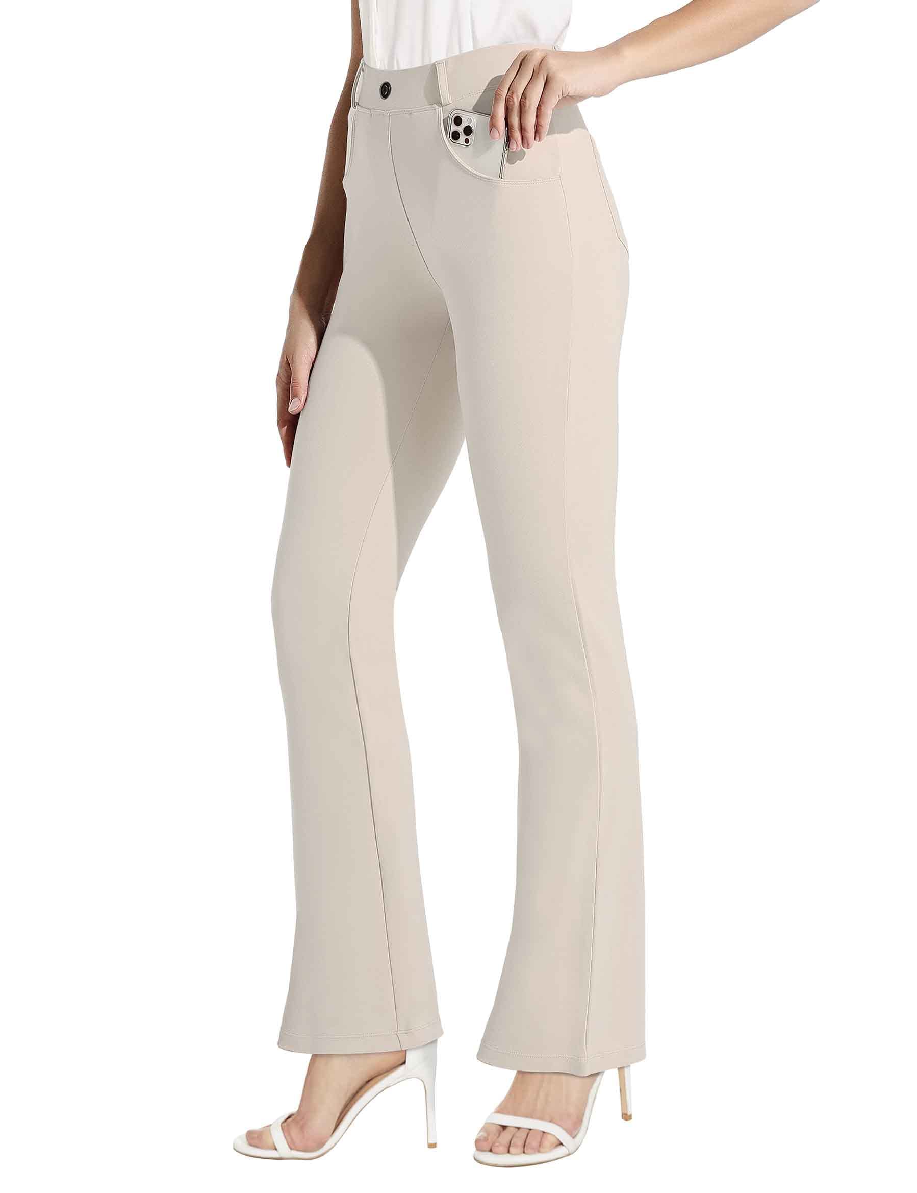 Roseseedlove Women's Yoga Dress Pants,Stretchy Work Slacks Pants/Business Casual Pants/Bootcut Elastic Waist