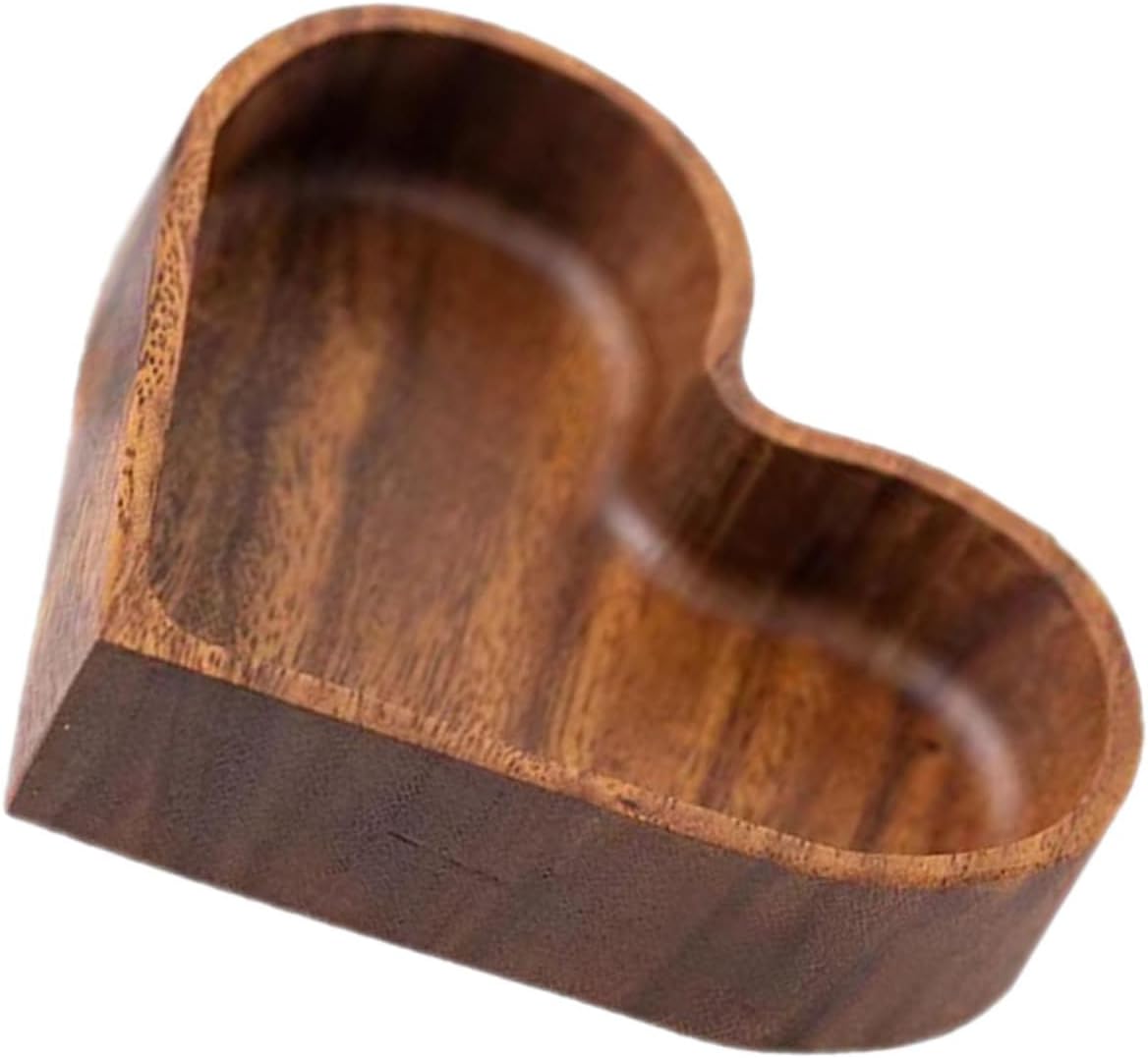 Hemobllo 1pcs Heart Decor Snack Serving Tray Wooden Food Tray Dried Fruit Candy Box Random Color
