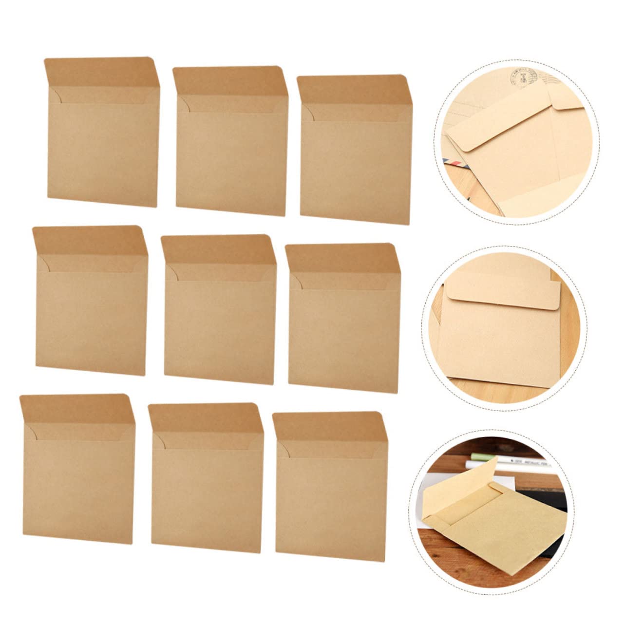NUOBESTY 2 Set Di Buste Di Carta Bianche Francobolli Biglietti Buste E Chiavi Per Conservare Appunti 100 Pezzi*2