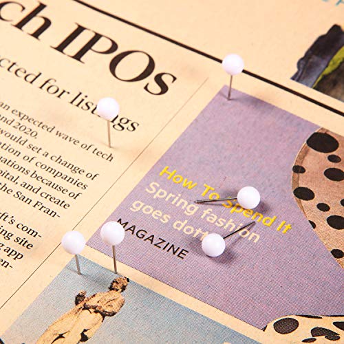 Map Tacks Push Pins Small Size 300 Packs (White, 1/5 Inch) #TOP3