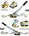 QWORK 2 Ton Dual Gear Power Puller, Automotive Hoist Winch Puller, Heavy Duty Power Cable Come Along Tool with Dual Gears, with 6' Aircraft Cable