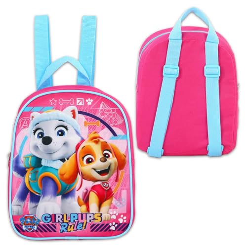 Paw Patrol Mini Backpack for Girls - Bundle with 10" Small Backpack Featuring Skye and Everest Plus Stickers, Water Bottle, More | Paw Patrol Travel Bag Set for Kids3