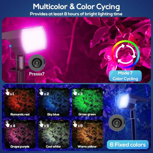 Image of NYMPHY Solar Color Changing Lights - 4 Pack (Multicolor)