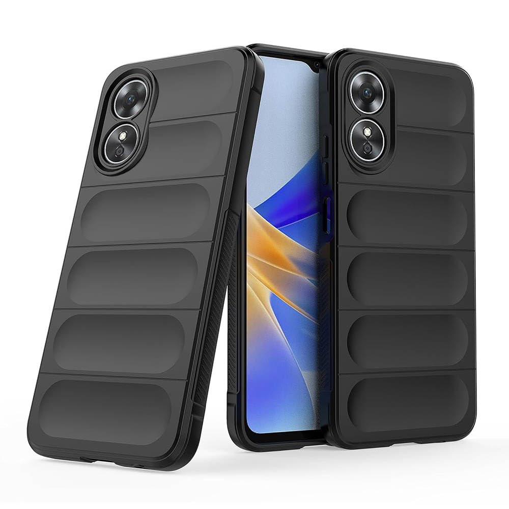 Amazon Brand- Solimo Basic Case for Oppo A58 4G (Silicone_Black)