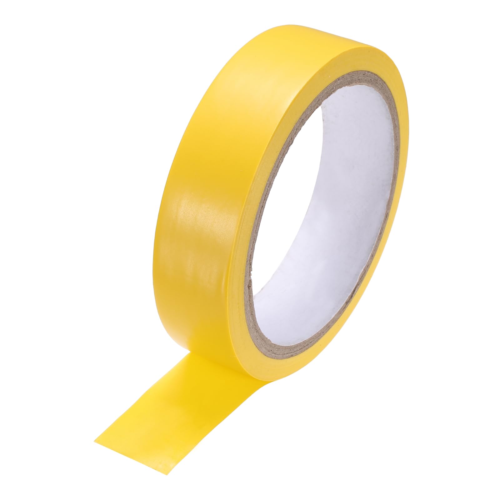sourcing map Vinyl Floor Tape 1" x 54 ft Non-Abrasive Floor Marking Tape Outdoor Playing Field Marking Equipment for Warehouse Gyms Athletics Restaurants, Yellow
