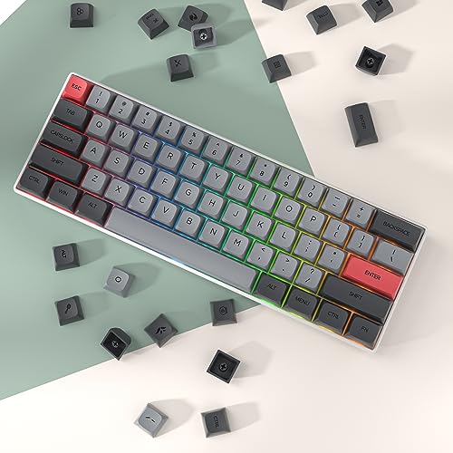 Image of Fogruaden PBT Keycaps 134 Key Dark Grey Keycaps,Custom Keycaps, XDA Profile Cute Keycap for Mechanical Keyboard
