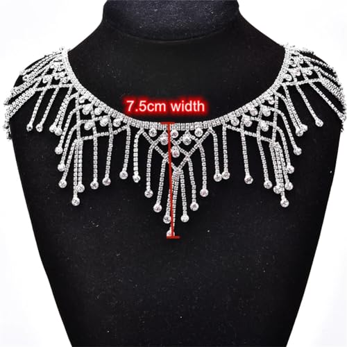 Franges en strass cristal argenté style 4 pour customisation - 4