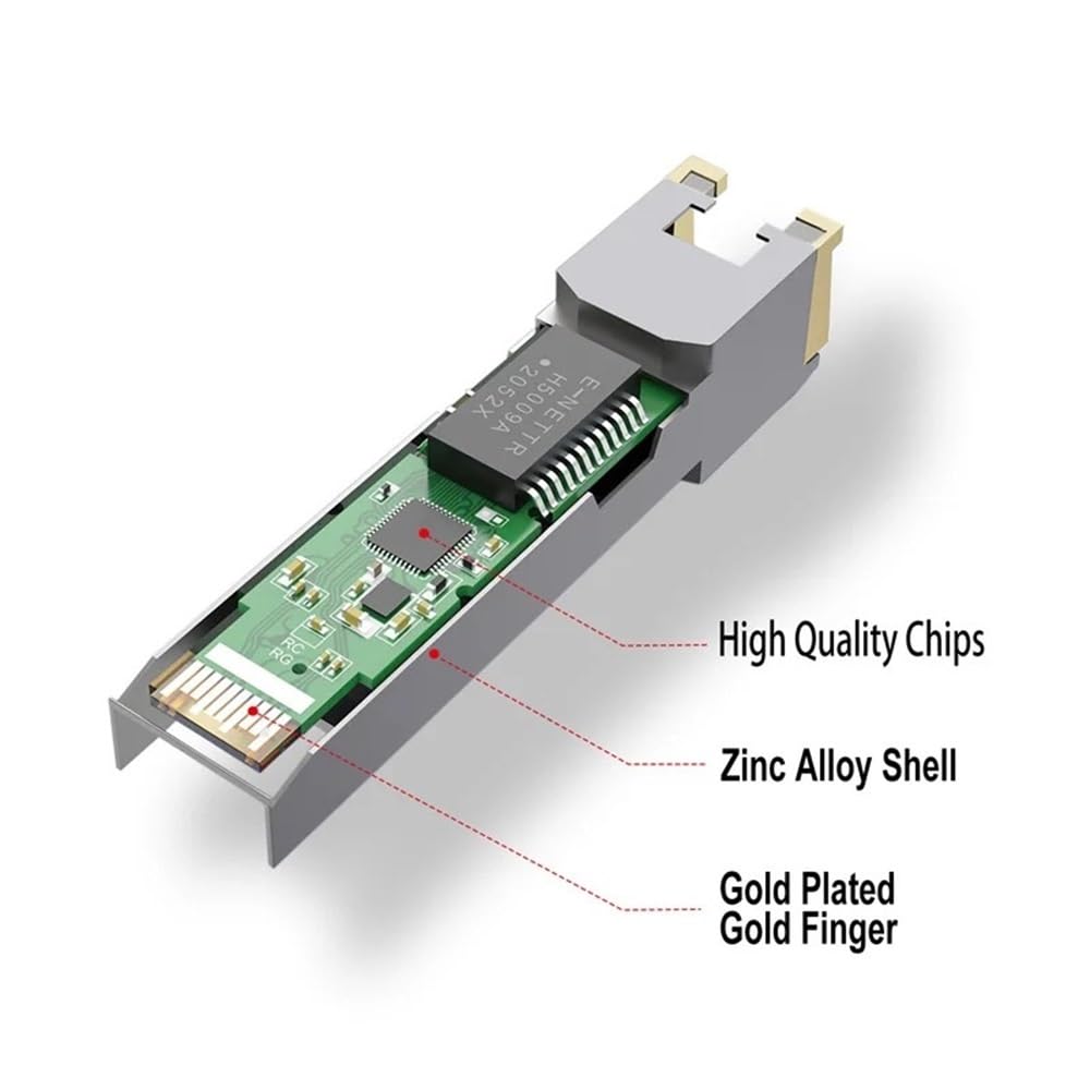 Émetteur-récepteur de fibre du port 100M module 2.5G RJ45 cuivre SFP
