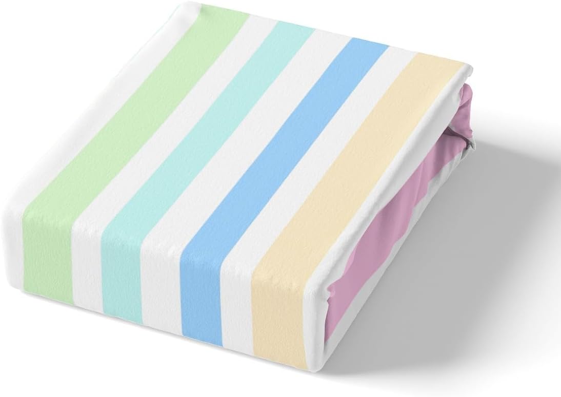 Girls Colorful Stripes Bedding Set,Modern Line Duvet Cover for Teens,Kids Rainbow Gradient Comforter Cover Decorative Room, Watercolor Stripe Quilt Cover with 2 Pillowcases,Full Size(No Comforter)