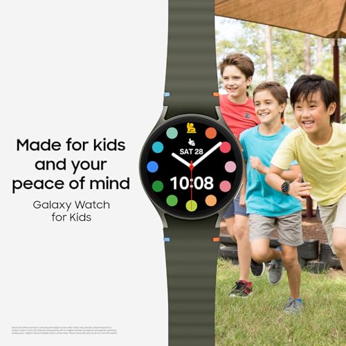 Image of SAMSUNG Galaxy Watch Kids 4, 5, 6, 7, FE Series Band, Smartwatch Replacement Strap for Kids, Silicone Small, GP-TYL305AMBBU, Black