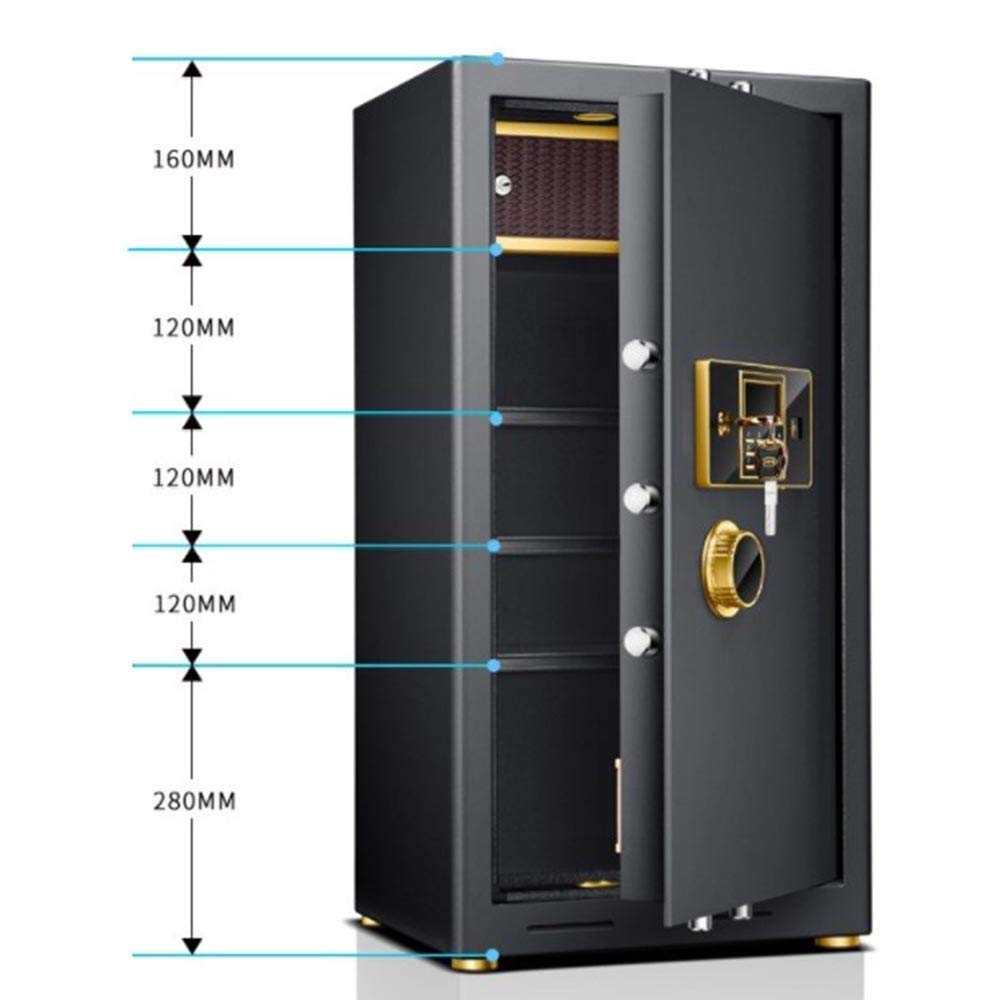 Caja fuerte ignífuga e impermeable, caja fuerte electrónica digital de acero sólido para seguridad del hogar y la oficina, resistente al fuego, solución de almacenamiento segura