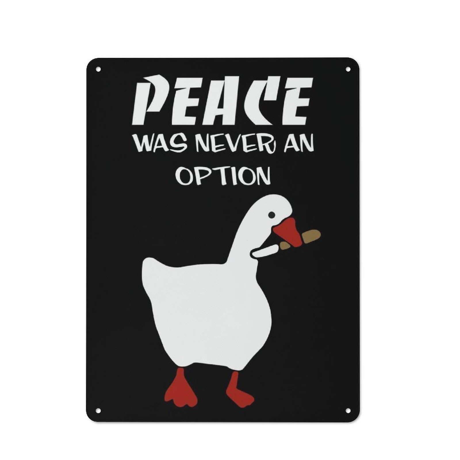 Junmoney Untitled Goose Meme Garage Style Metal Wall Sign 40X30cm Featuring Garage Wall Decor For Garage, Hobby Room, Office Or Man Cave
