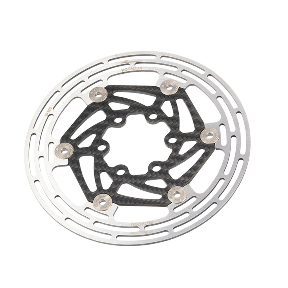 Disco de freno de fibra de carbono para bicicletas de montaña y carretera, 78 g, ligero flotante para rotor con freno de acero, 140/160/180 mm