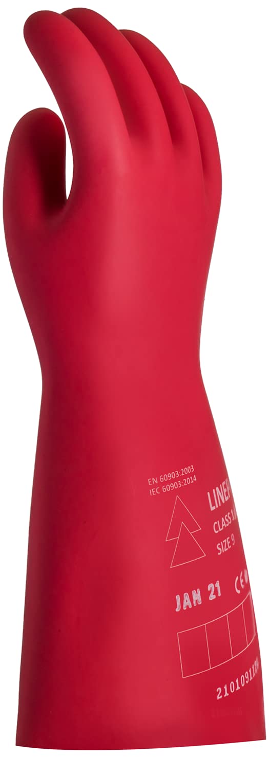 PRO FIT 703 - Guantes de protección para electricista - Guantes de trabajo contra electricidad - EN 60903 (clase 0) - Rojo - 10/XL