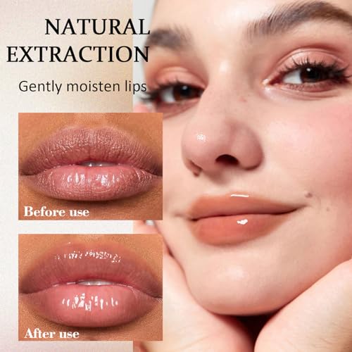 Lip Gloss Sets for Teenage Girls Lip Plumper Gloss - Glass Mirror Transparent Lip Tint Lip Gloss Gift Set - Tinted Lip Balm Liquid Lipsticks Long Lasting Plumping Lip Gloss Lip Oil Set - Image 5