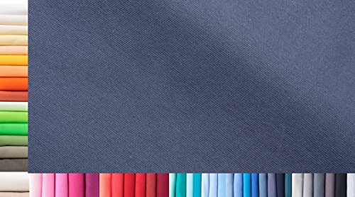 Tissu de côtes jersey XXL au mètre|double : 75cm de largeur|simple : 150cm de largeur|couleur : 42 Bleu gris|0,25m de longueur|96% coton, 4% élasthanne|plus de 50 coloris au choix|jersey|1buy3