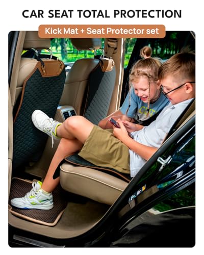 Image of Owleys Set Seat Back Organizer & Car Seat Protector Hexy Waterproof & Non-Slip Protector for Child Car Cushion for Leather and Fabric Seats (Hexy Set 2)