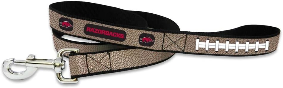 Arkansas Razorbacks Reflective Football Leash - L,Large,Silver
