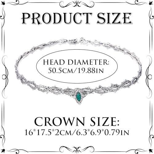 image for CoTeeZa Renaissance King Crown Fairy Elf Gold Headpiece - 8'' Vintage 