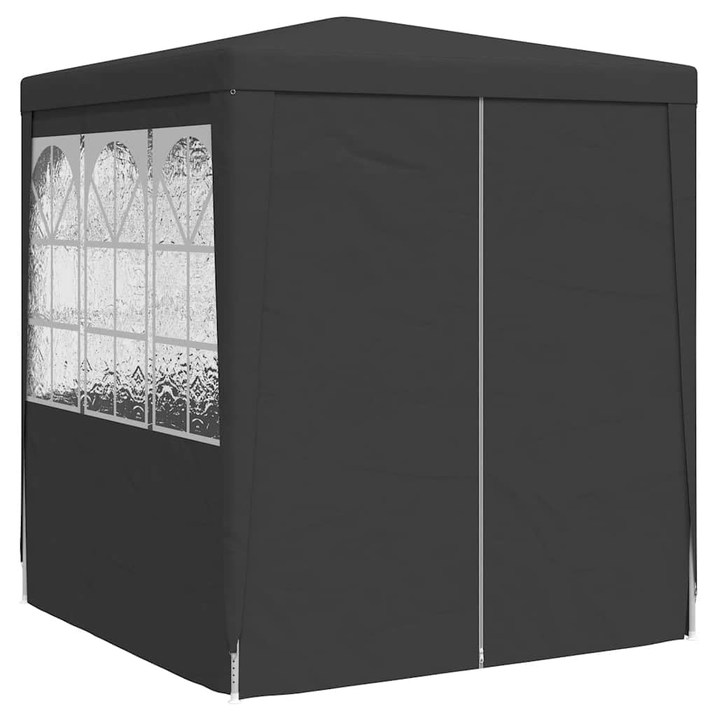 Tonnelle de Jardin, Tente de Réception Pavillon Barnum de Jardin avec parois 2,5x2,5 m Anthracite 90 g/m²