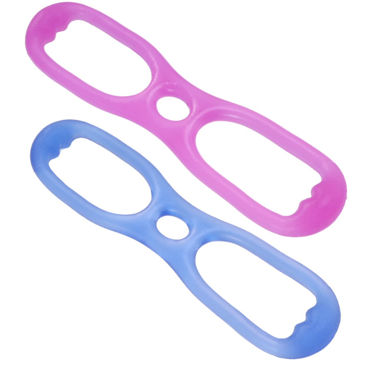 Veemoon 2pezzi Bande Di Resistenza Silicone Per Esercizi Di Yoga Per Allenamento Muscolare e Sviluppo Toracico Blu e Attrezzo Fitness Compatto e Portatile Per Body Building e Palestra