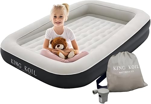 Miniatura 15 de King Koil Colchón de aire de lujo Queen con bomba de aire integrada, almohada premium inflable Airbed para invitados, camping y hogar (garantía del