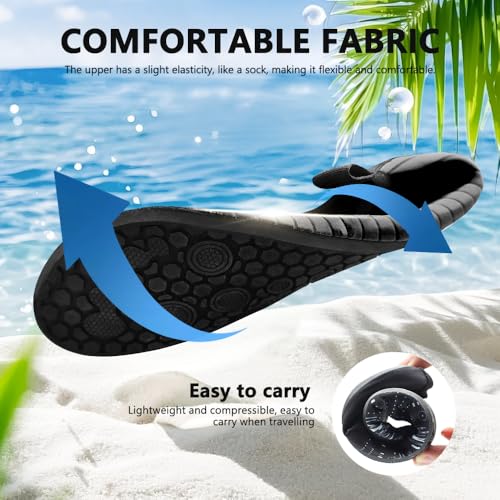 Water Shoes for Women Men Quick-Dry Barefoot Aqua Socks Swim Pool Non Slip Surf Yoga Exercise Outdoor Trave Essentials4