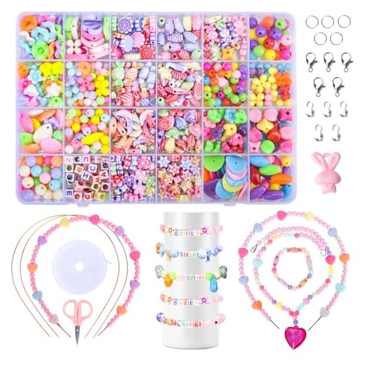 Gåvor för 4-7 åriga tjejer, armbandssmycken Leksak för 4-7 år gamla barnflickor Hantverksuppsättning Leksaker för tjejålder 5 6 7 8 Barnhalsband Armband Gåva för 4-7 år gammal flicka