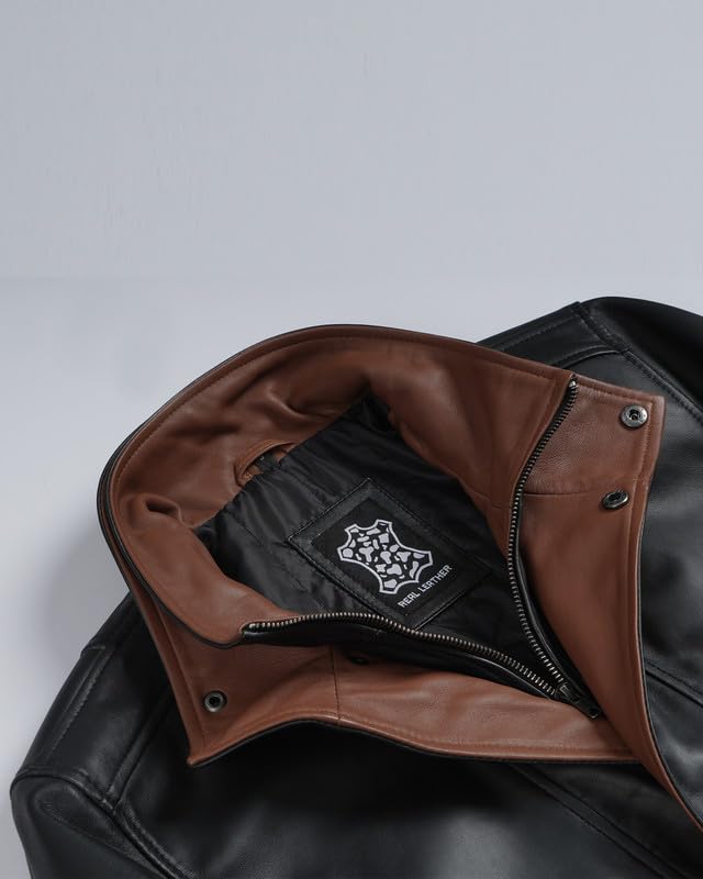 Image of Blingsoul Leather Jacket Men, Black and Brown Leather Jackets For Men